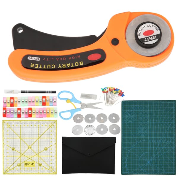 Fabric Cutter Set Fabric Cutting Rotary Cutter Kit with Mat Replacement Blades for Sewing Quilting