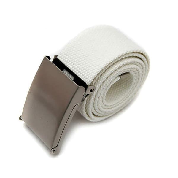 Canvasvyö Helppo Avata Unisex Canvas Web -vyö Ulkokäyttöön White