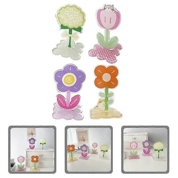Akryl Blomster Note Klemmer Multifunktionelle Memo Clips til 4 Stk. Brug