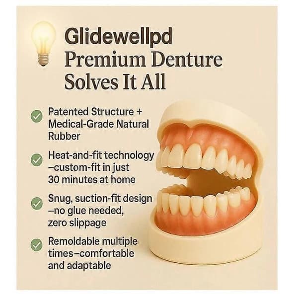 Glidewellpd - Premium Silikonprotes, Smileasego Premium Proteser Hela Munnen