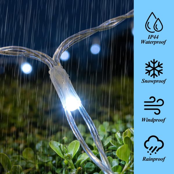 3 x 3 m solcelle netlys med 280 LED'er, USB-drevet, 8 tilstande på klar ledning til buske, terrasse, lysthus, jul, helligdage Cool White