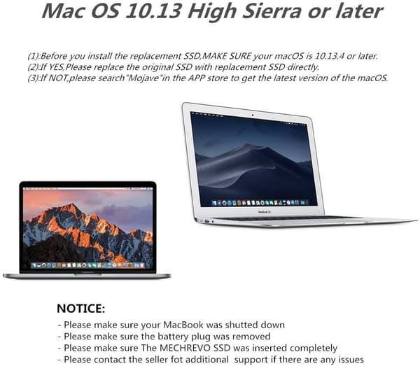 M.2 NVME SSD-konverteradapterkort til opgradering af MacBook Air (2013-2017)