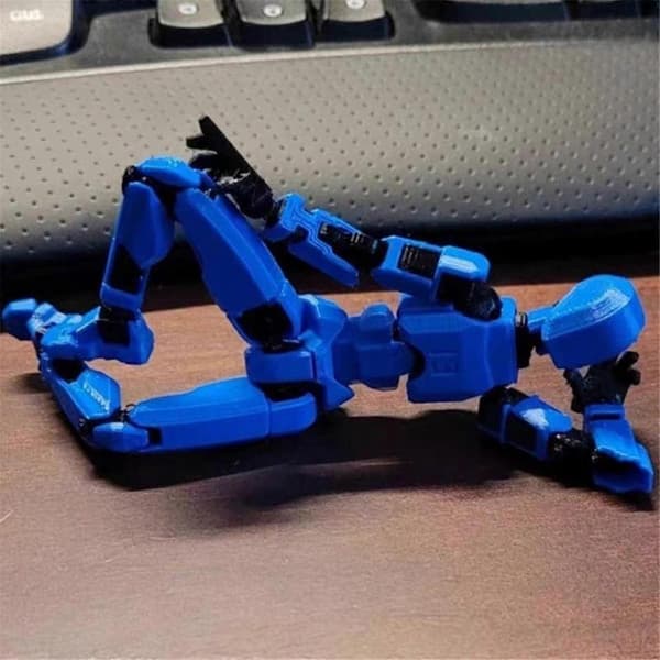 Rolig 13 Actionfigur 3D-Printad Multi-leddad Rörlig T13 Actionfigur, Unik 13 Actionfigur Dec[D] Blå