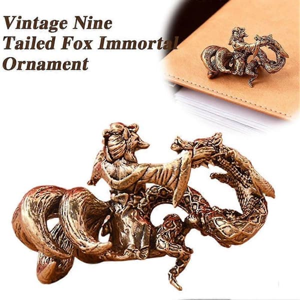 Mini Nihalefos-statue i messing, miniaturefigur til feriefestbordet A