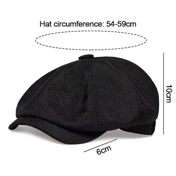 Retro Baskerhatt Newsboyhatt KAFFE kaffe