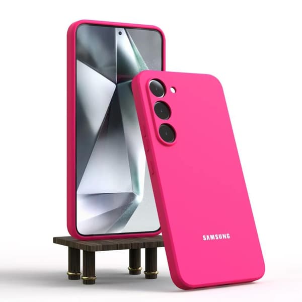 Til Samsung Galaxy S23FE Silikonetui Støtsikkert Soft-Touch Bakdeksel Funda Burgunder For S23FE