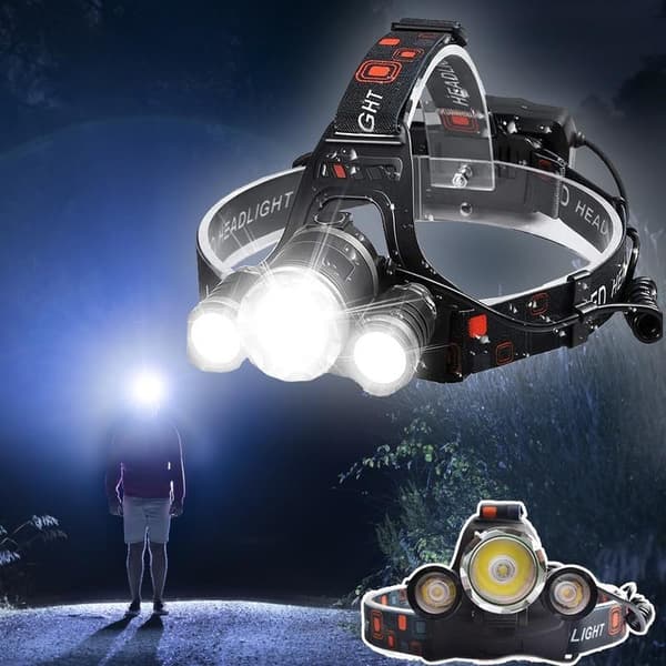 Professional LED Headlamp (5000 Lumens) - Multifunctional and Rechargeable