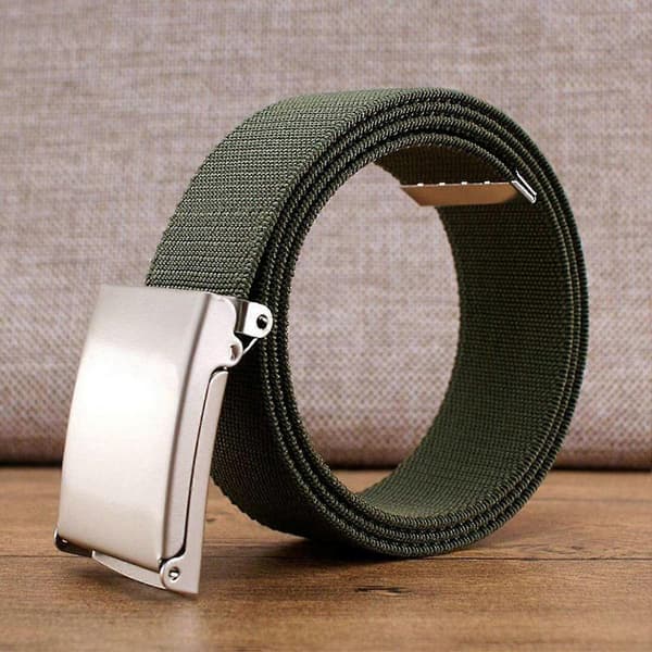 Canvasbälte Lätt att Öppna Unisex Canvas Web Belt för Utomhusbruk White