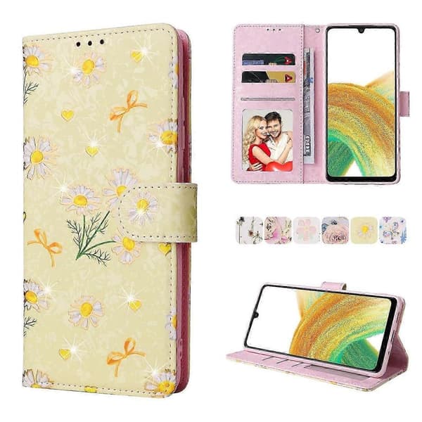 För Samsung Galaxy A33 5G Bronzing Painting RFID Läderfodral 2025