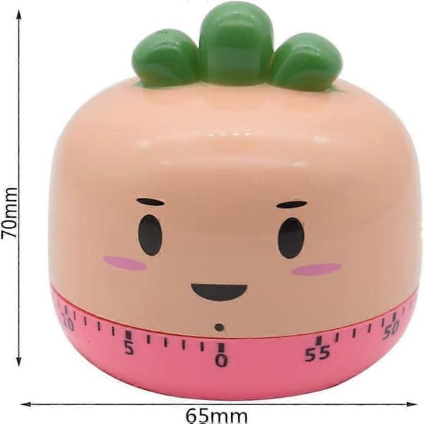 Mekanisk kjøkkentimer for matlaging, tidspåminnelse, manuell timer, frukt- og grønnsaksform Reddiker Reddiker Radish
