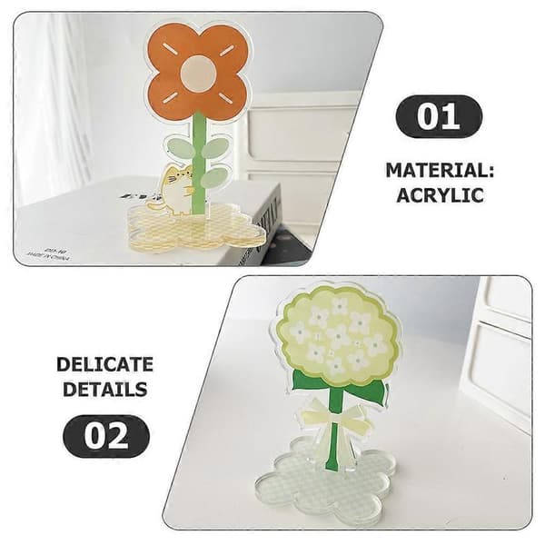Akryl Blomster Note Klemmer Multifunktionelle Memo Clips til 4 Stk. Brug