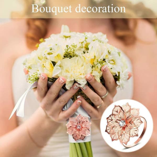 24-pack ihåliga blomservettringar, set med 24 servettringhållare