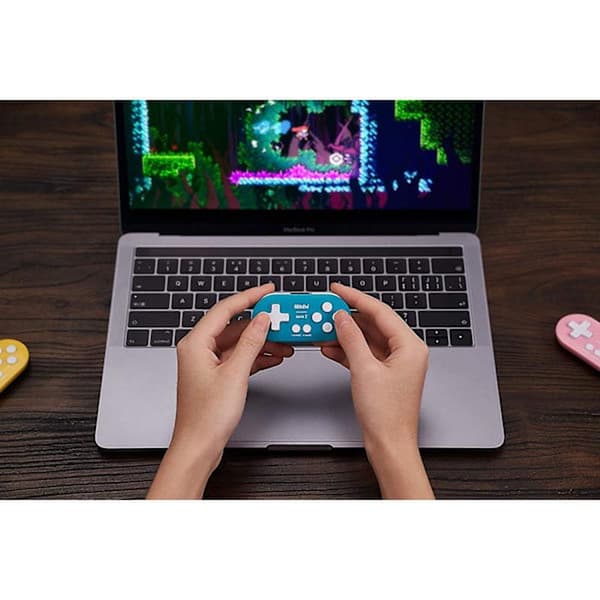 8Bitdo Zero 2 Bluetooth Mini-handkontroll i nyckelringsstorlek för Nintendo Switch, Windows, Android och macOS (Gul utgåva) - Turkos utgåva