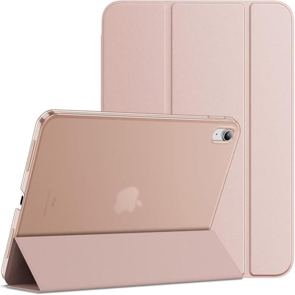 iPad (A16) 11:e/10:e generationen (2025/2022), Slim Stand Hårt Skal Baksida (Roséguld)