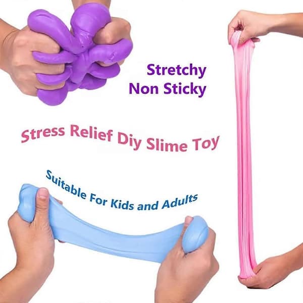 9-delt Fluffy Slim Kit Superblød Bomulds Candy Mud Cloud Putty Stress Relief Sensorisk Legetøj til DIY Ler & Squishy Tekstur Leg
