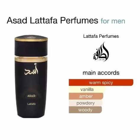Arabisk duftende tafa Asad, modekoloni, stort format 100 ml Send stilfulde dekorationer