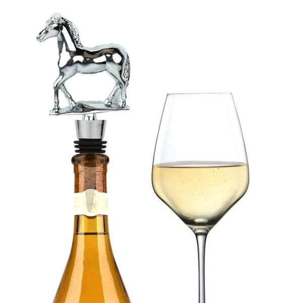 Vinflaskeholder i form af en gravhund, til champagne og cava