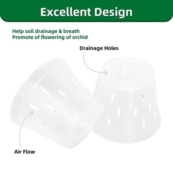 5 st 5-tums plast orkidé blomkruka transparent orkidé