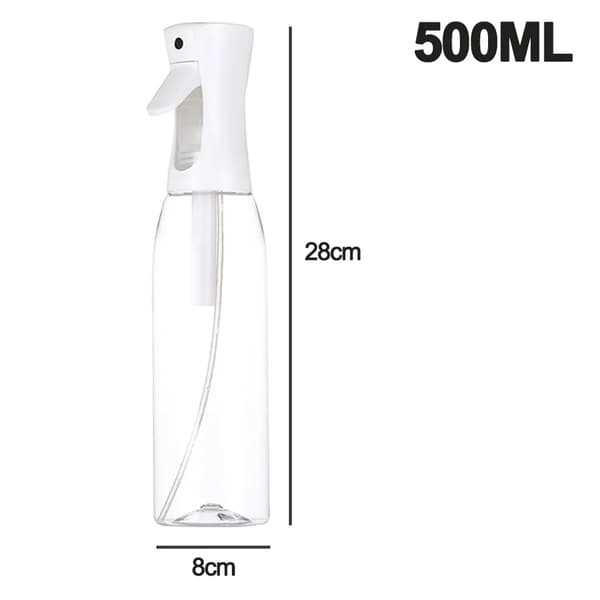 Suihkepullo 500 ml vesisuihkepullo, läpinäkyvä vesisumutin, sumutinpullo
