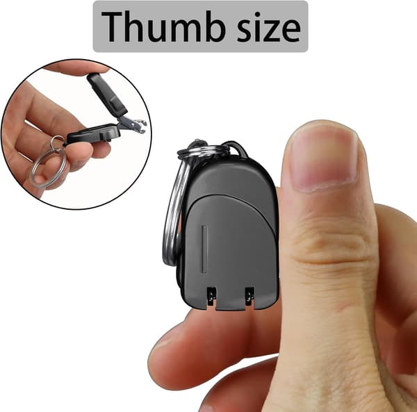 Foldable Mini Nail Clipper Keychain - Compact All-Metal Trimmer with Backpack Pattern, Portable Stainless Steel Travel Accessory