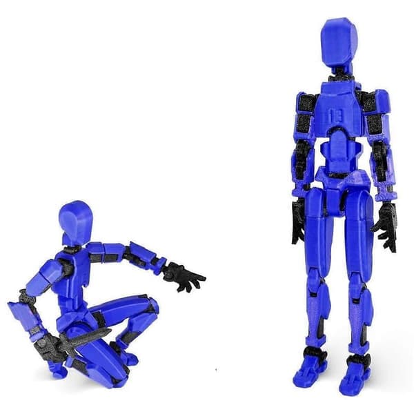 Rolig 13 Actionfigur 3D-Printad Multi-leddad Rörlig T13 Actionfigur, Unik 13 Actionfigur Dec[D] Blå