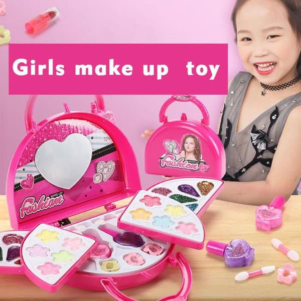 1 sæt pige makeup sæt vaskbart makeup kit til småbørn børn