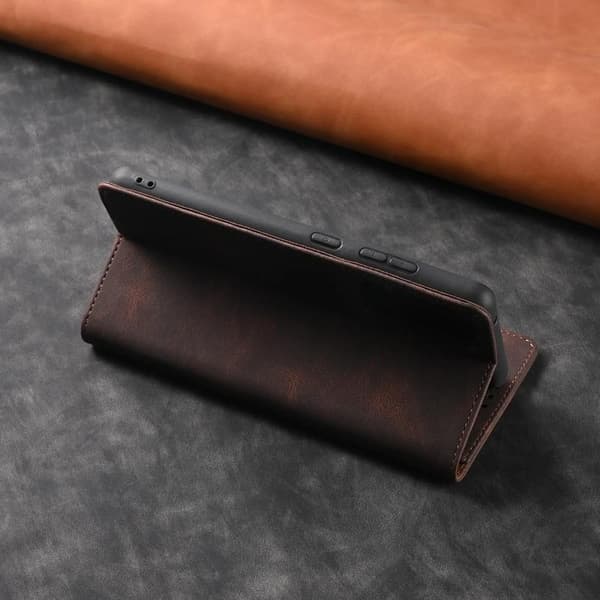 Læderpung Etui til Samsung Galaxy S24 S23 S22 S21 S20 FE S24 Plus S25 Ultra Bog Etui Kort Holder Funda Beskyttelse sort Til S21 Plus