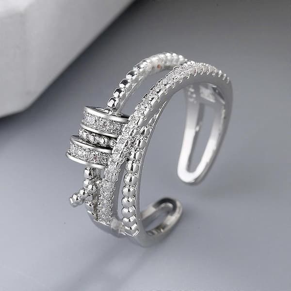 Til Min Datter Fidget Ring Anti Stress Ringe med Perler Spinner Til