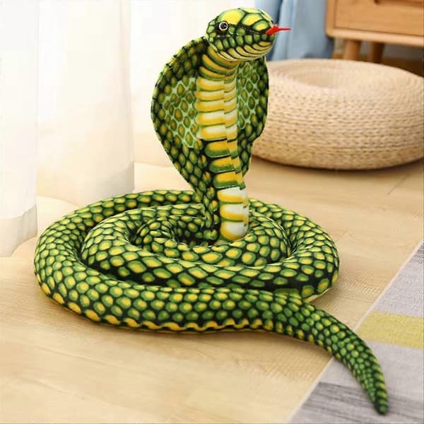 Simulaationukke Cobra Pehmolelu Pitkä Python-nukke Riisunukke 240cm Vihreä