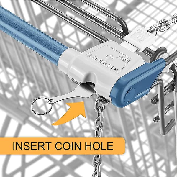 Handlevognnøkkel 2 stk Universal Handlevognbrikke Nøkkel Chip Handlevogntroll