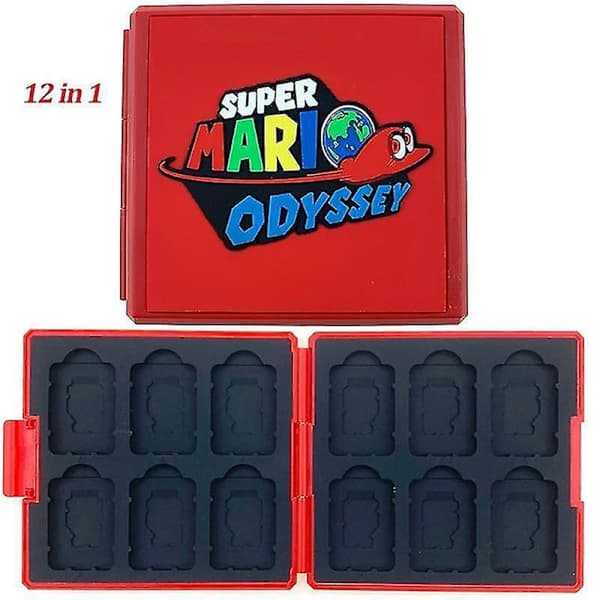 Grønt Mario-hoved, transportabelt, stødabsorberende, hårdt etui, opbevaringsboks til Nintendo Switch-spilkort