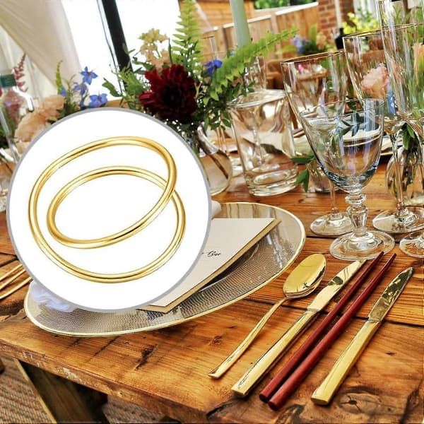 UrbanMingle 12 stk. guld - metalspiral, rustfrit stål, metalservietring til