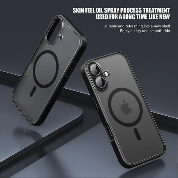 Tech-Protect iPhone 16 Kuori MagSafe MagSlim Matt Musta