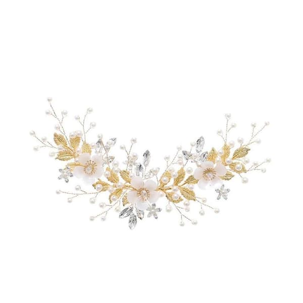 Brudhårskam med strass och pärlor – Eleganta bröllopshåraccessoarer för brudar