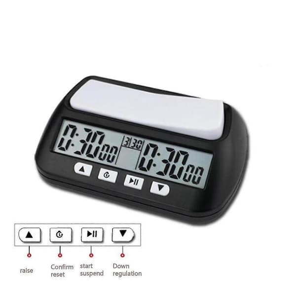 Schack Basic Digitalt Sjakkur & Spilltimer, Klokke Digitalt Armbåndsur Timer-FCY