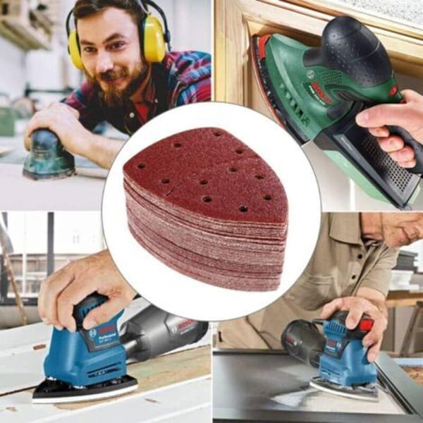 Triangulära slippapper, 40-pack för Bosch PSM 160 A/PSM 80, 105x152mm, korn P40/60/80/120/180, kompatibla med Bosch[mo]
