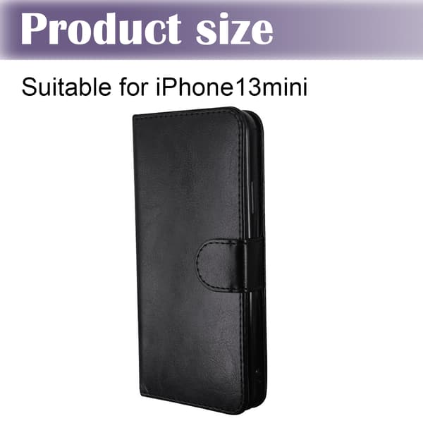 iPhone 13 Mini - Etui / Magnetisk 2-i-1 Pung Etui - Vælg Farve! Sort