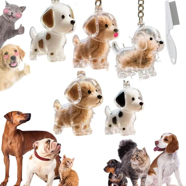 Nøglering - Mindekapselcharms - Hundehårskollektion - DIY - 1 stk