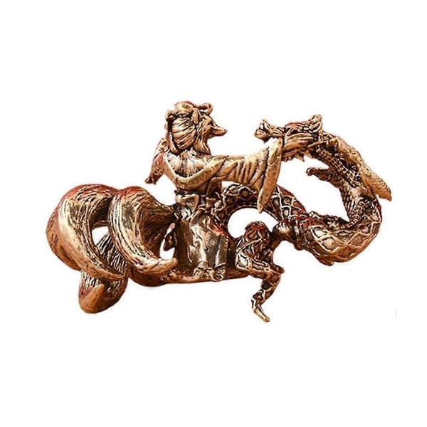 Mini Nihalefos-statue i messing, miniaturefigur til feriefestbordet A