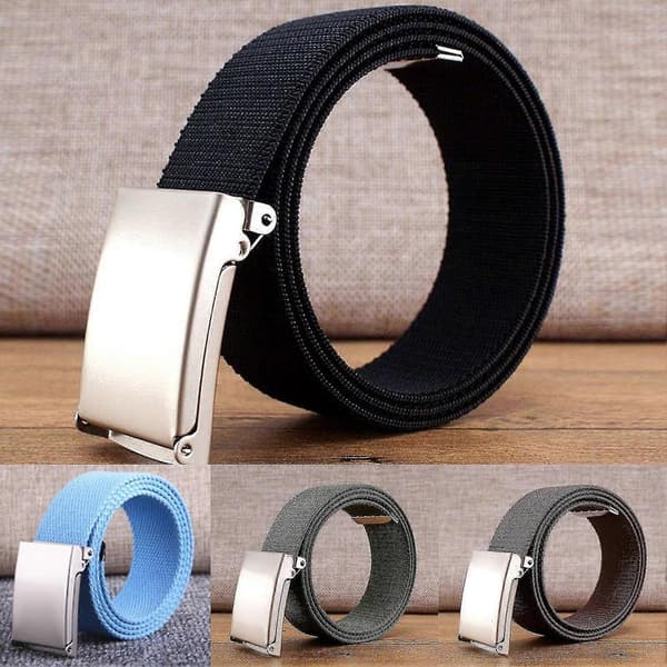 Canvasbälte Lätt att Öppna Unisex Canvas Web Belt för Utomhusbruk White