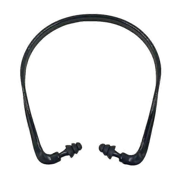 Bøjlehøreværn til skydebane, lette silikone ørepropper til høreværn, støjreduktion, arbejde, byggeri, søvn black x4pcs