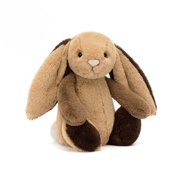 JALLYCAT Plysdukke - Patchwork Brun Kanin 31cm