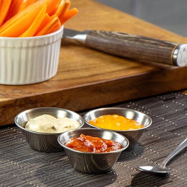 16 små skåler for sauser - dipp og snacks - skåler (016 stykker - 6 x 2,5 cm)