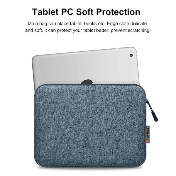 Tablet-etui med lynlås til 9,7-11,0 tommer