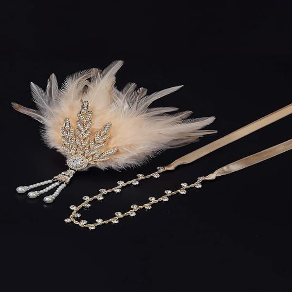 1920-luvun Gatsby-sulkapanta, sulkakruunu, Gatsby Flapper -asuste