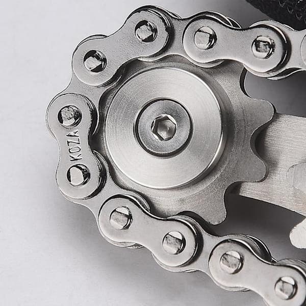 Cykelkæde Fidget Spinner - Høj Kvalitet Rustfrit Stål Drev