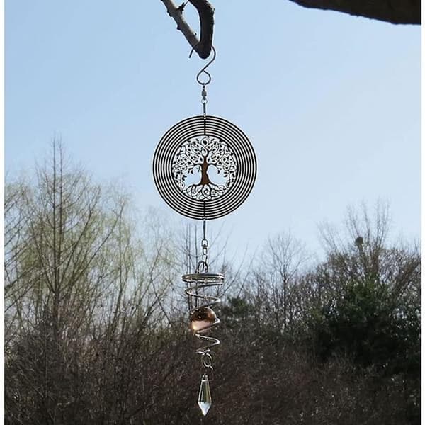 Metall vindspinner 17,7 cm 3D laserskåret metallkunst i rustfritt stål