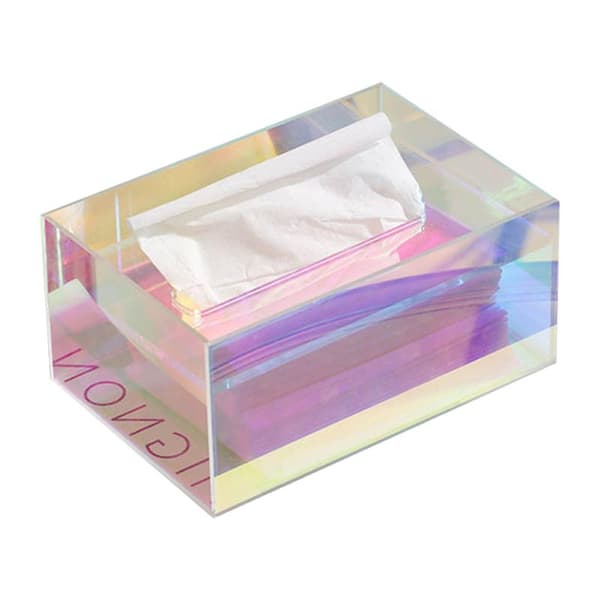 Akryl Tissue Box Holder Stor Kapacitet Servietopbevaring til Badeværelse Stue