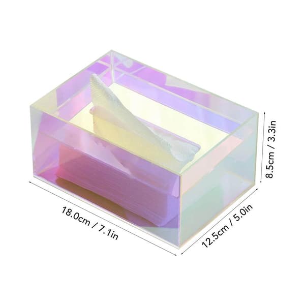 Akryl Tissue Box Holder Stor Kapasitet Serviettbeholder for Bad og Stue