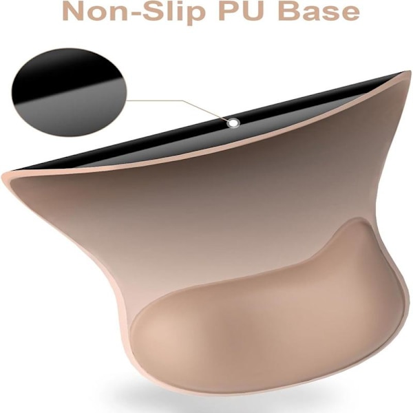 Gel Musematte - Musematte med Håndleddsstøtte - Gaming Musematte - Musematte med Memory Foam Håndleddsstøtte og Sklisikker Base - Sklisikker